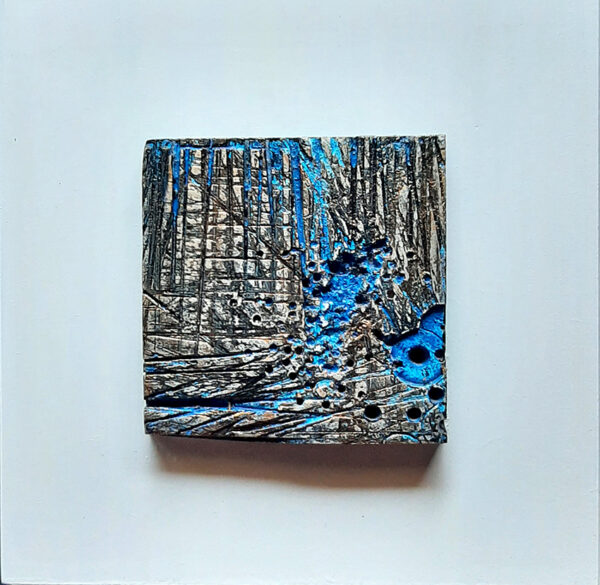Cuadro madera Mekano azul