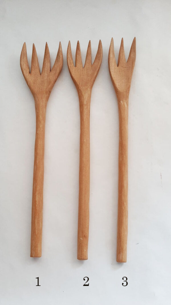 Tenedor grande madera roble - Imagen 2