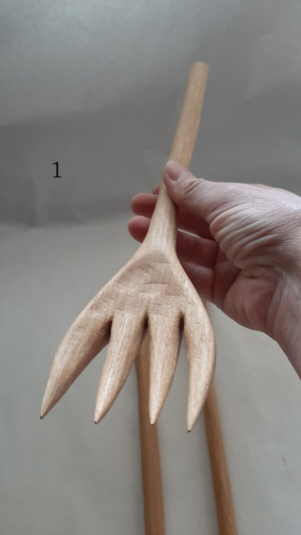Tenedor grande madera roble - Imagen 5