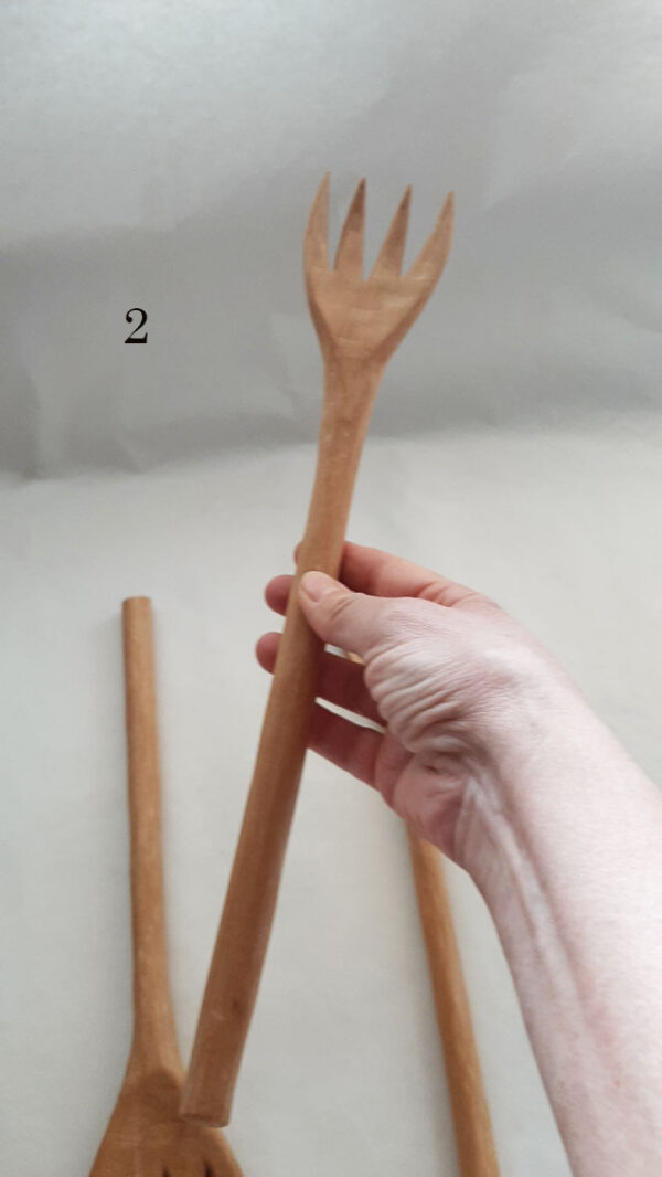 Tenedor grande madera roble - Imagen 6
