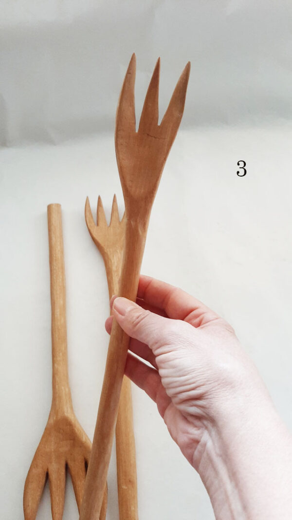 Tenedor grande madera roble - Imagen 8